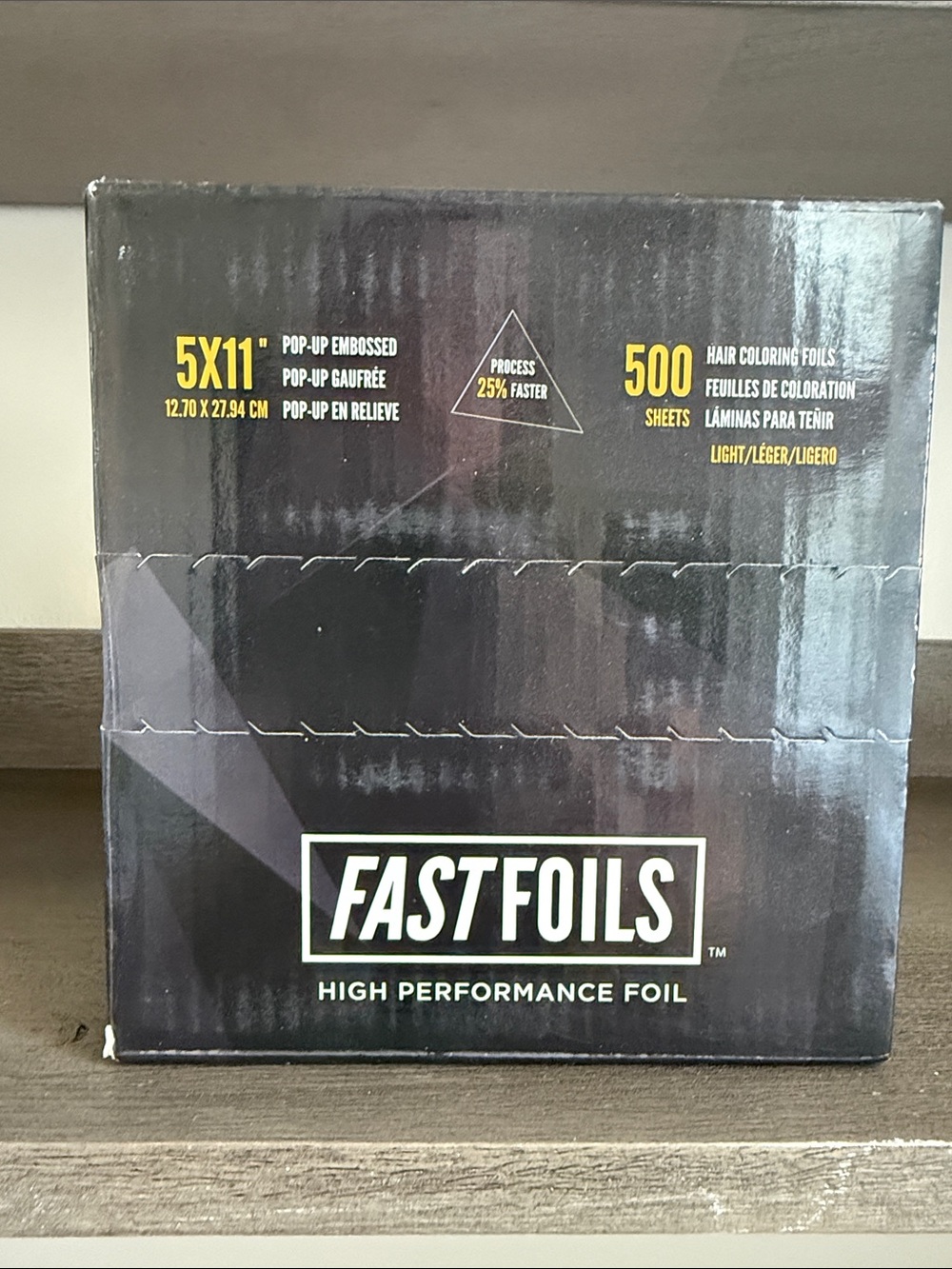 FAST FOILS 5x11 High Performance Hair Coloring Foil - Black